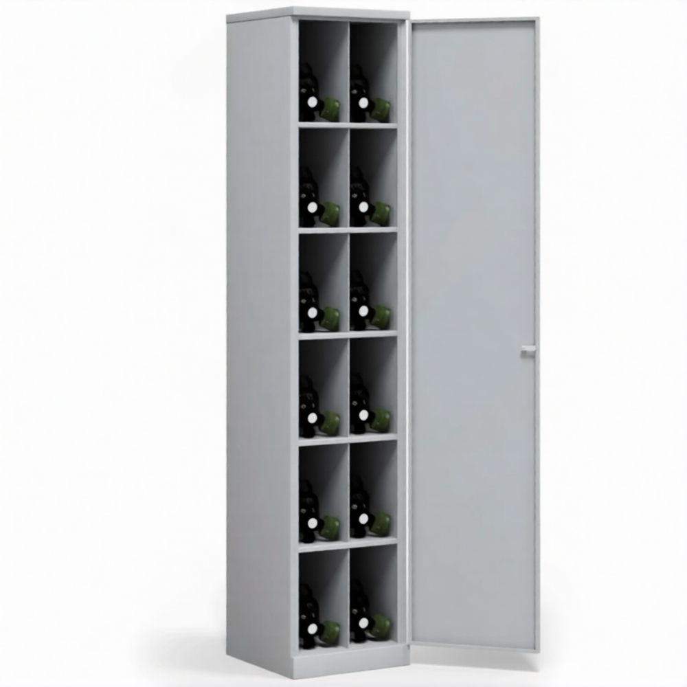 Шкаф для 12 противогазов ХПГ-12, с дверью (1870х380х400)