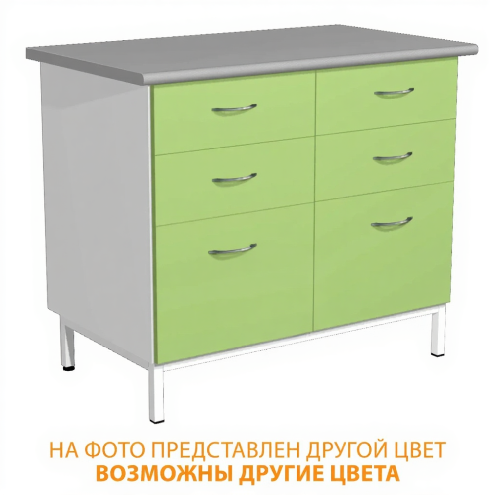 Тумба стационарная на металлокаркасе СЛ-11/2.3 (1000х600х850) (постформинг, ЛДСП, каркас белый)