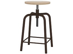 Табурет рабочий винтовой без колес 445х445х500-680 мм М236