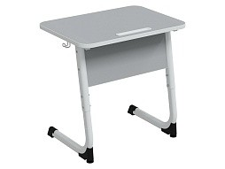 Стол 1-местный школьный 3-5 г/р "Альтер" с наклоном столешницы 0-15° СУ.1.35.АУ-Б.С (серый, м/к белый)