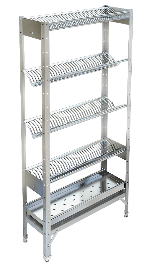 Стеллаж для сушки посуды ТЕХНО-ТТ СТР-715/903 (на 140 тарелок и 50 стаканов) краш