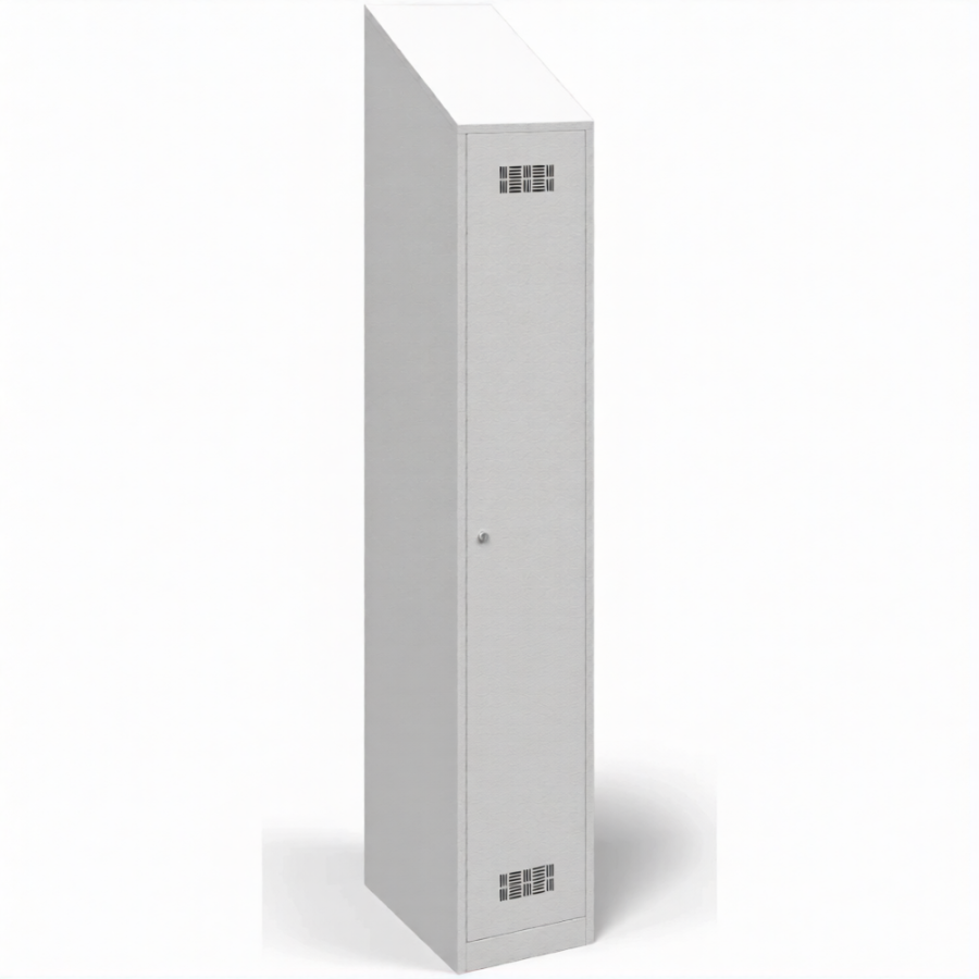 Шкаф для одежды металлический ШРВ-ОД-300 с наклонной крышей