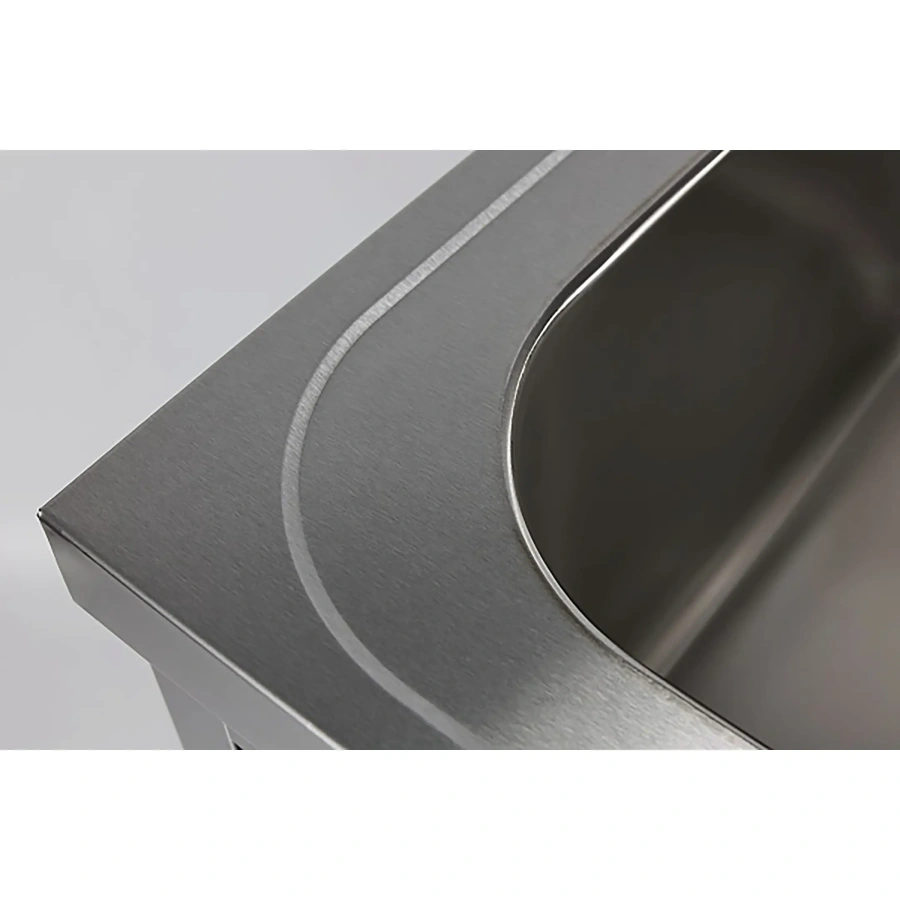 Ванна моечная двухсекционная цельнотянутая с бортом ВМЦ-2/15/7-БЛ