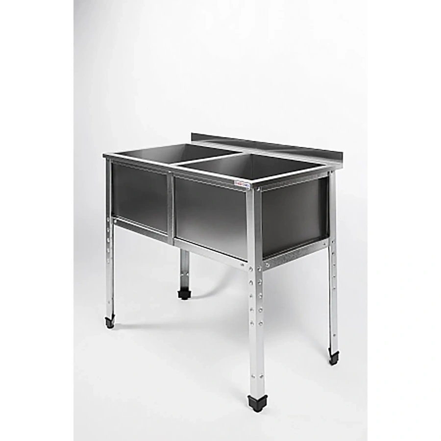 Ванна моечная двухсекционная с бортом ВМС-2/4-Б-ЭЦ