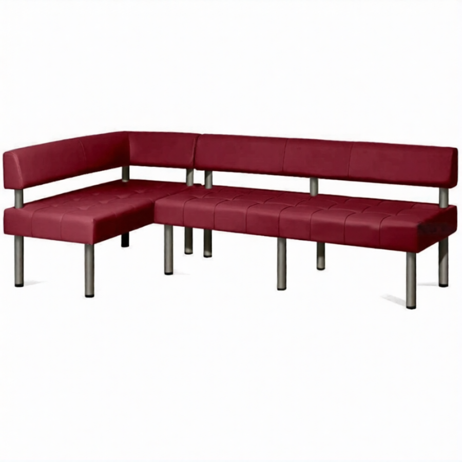 Диван модульный БС-3х + ДО-8/5 правый угол (кожзам Эконом белый)