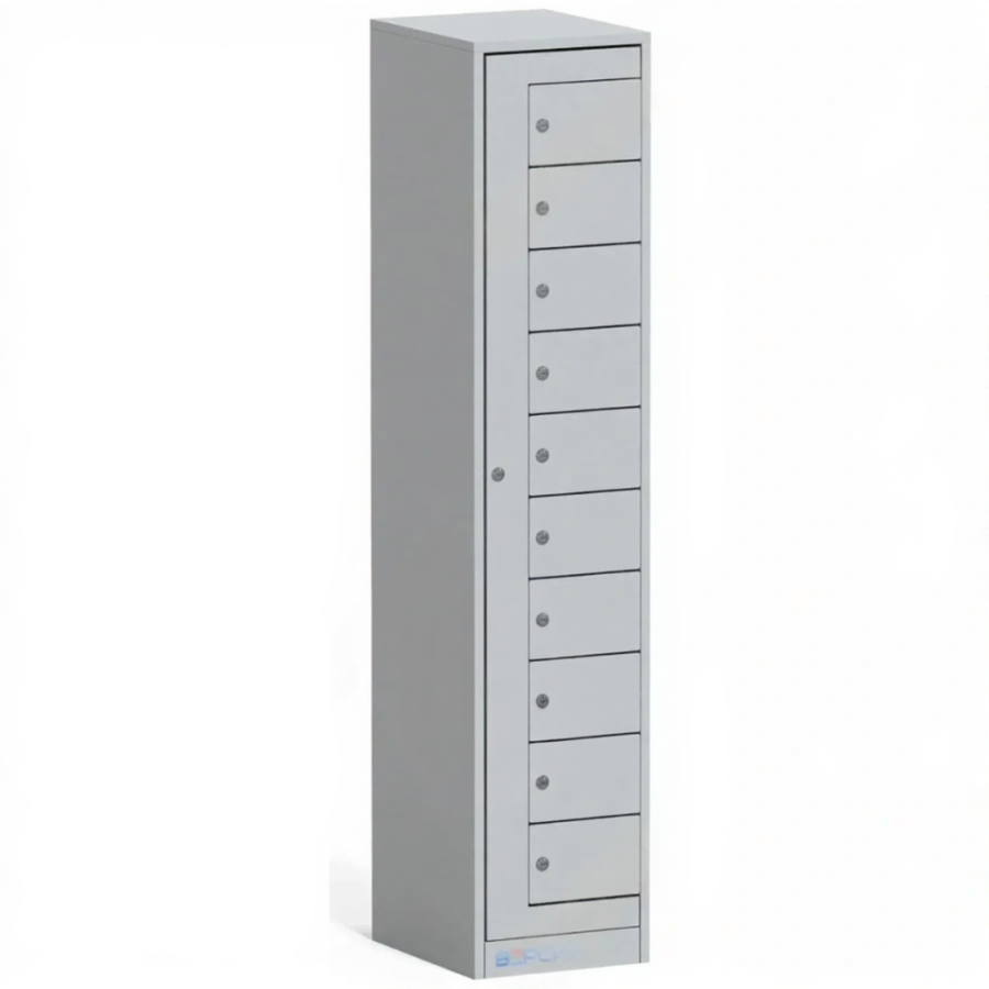 Шкаф для личных вещей на 10 ячеек, общая дверца (1820х380х450)