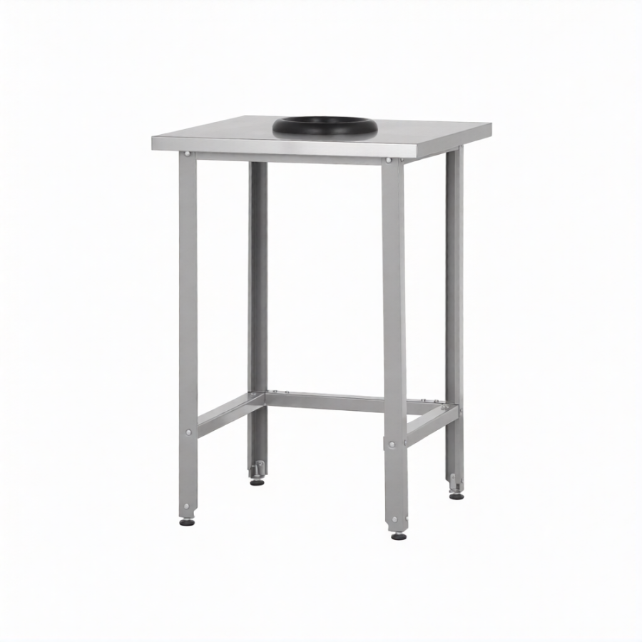 Стол СПРн 860х600х600 «Norma Inox» сбор отходов (полка-обвязка разборная; ножка проф., тр. 40)