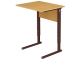 Стол школьный 1-местный 5-7 г/р регулируемый (бук, м/к коричневый, прямоугольная труба)