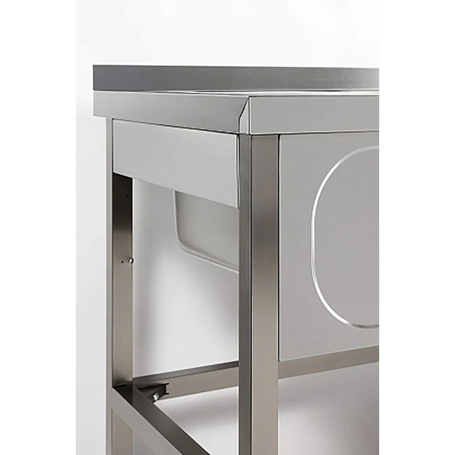 Ванна моечная двухсекционная цельнотянутая с бортом ВМЦ-2/15/7-БЛ